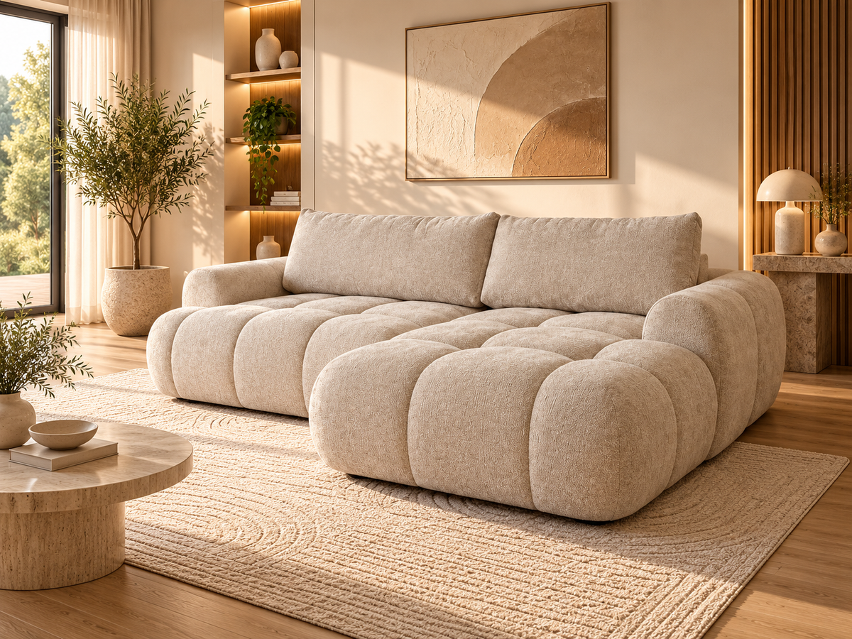 Canapé Nahïl ouvert en couchage