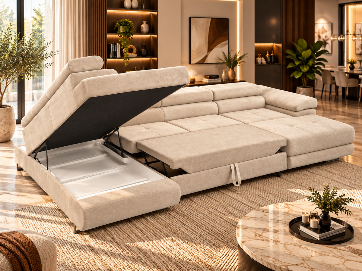 Canapé Le Pacifique ouvert en couchage